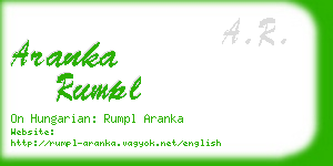aranka rumpl business card